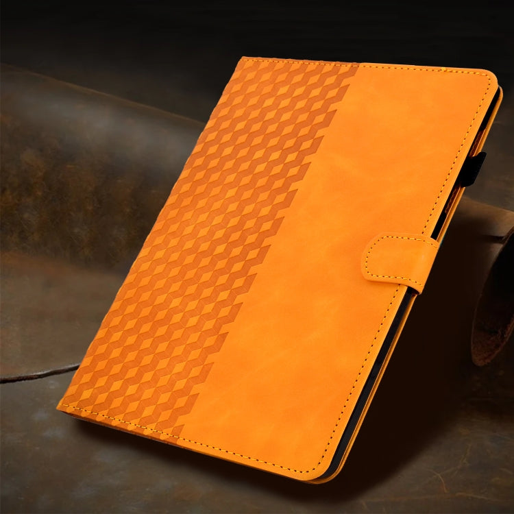 For Huawei MatePad T10 / T10S / Honor Tablet 6 Rhombus Embossed Leather Tablet Case(Khaki) - Honor by PMC TechLife | Online Shopping South Africa | PMC TechLife | Buy Now Pay Later Mobicred