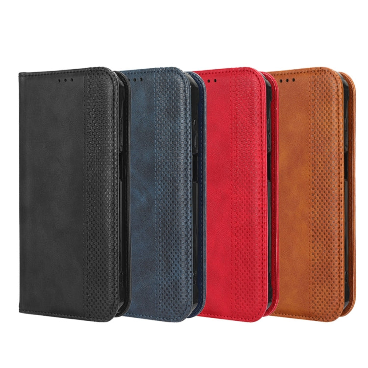 For Blackview A52 Magnetic Buckle Retro Texture Leather Phone Case(Brown) - More Brand by PMC TechLife | Online Shopping South Africa | PMC TechLife | Buy Now Pay Later Mobicred
