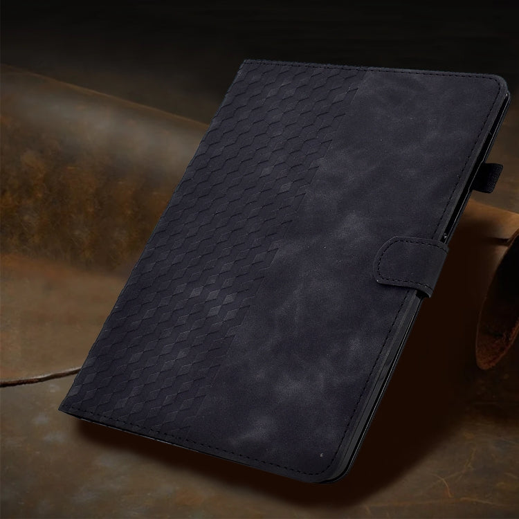 For Amazon Kindle Fire HD8 2018 / 2017 / 2016 Rhombus Embossed Leather Tablet Case(Black) - Amazon by PMC TechLife | Online Shopping South Africa | PMC TechLife | Buy Now Pay Later Mobicred