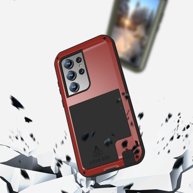 For Samsung Galaxy S23 Ultra 5G LOVE MEI Metal Shockproof Life Waterproof Dustproof Phone Case(Yellow) - free shipping - PMC TechLife - Order now!