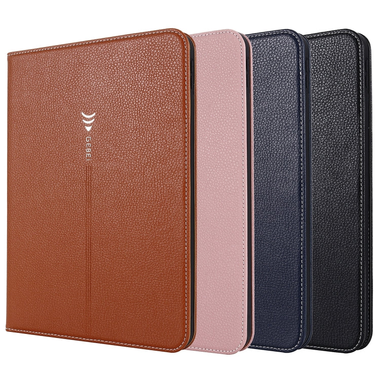 For iPad 2025 / 2022 GEBEI Silk Texture Flip Tablet Leather Case(Blue) - free shipping - PMc TechLife - Order now!