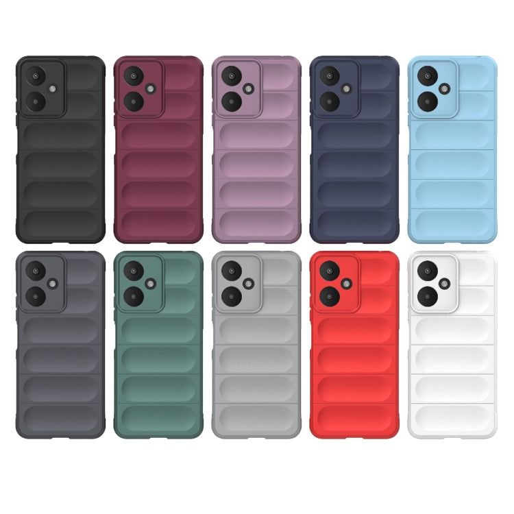 For Xiaomi Redmi 13C 5G Magic Shield TPU + Flannel Phone Case(Dark Grey) - 13C Cases by PMC TechLife | Online Shopping South Africa | PMC TechLife | Buy Now Pay Later Mobicred