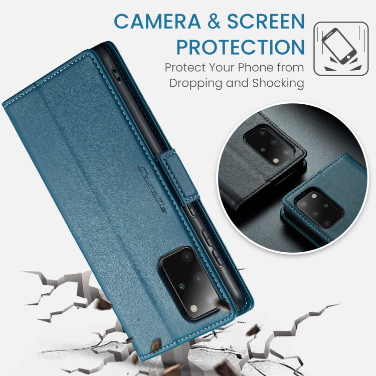 For Samsung Galaxy S20+ CaseMe 023 Butterfly Buckle Litchi Texture RFID Anti-theft Leather Phone Case(Blue) - free shipping - PMC TechLife - Order now!