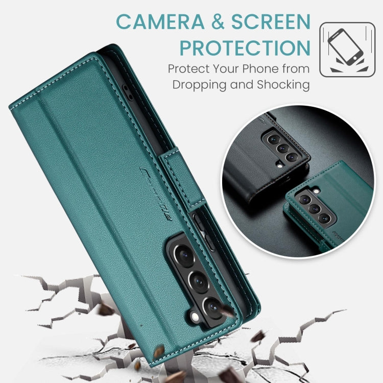 For Samsung Galaxy S22+ 5G CaseMe 023 Butterfly Buckle Litchi Texture RFID Anti-theft Leather Phone Case(Pearly Blue) - free shipping - PMC TechLife - Order now!