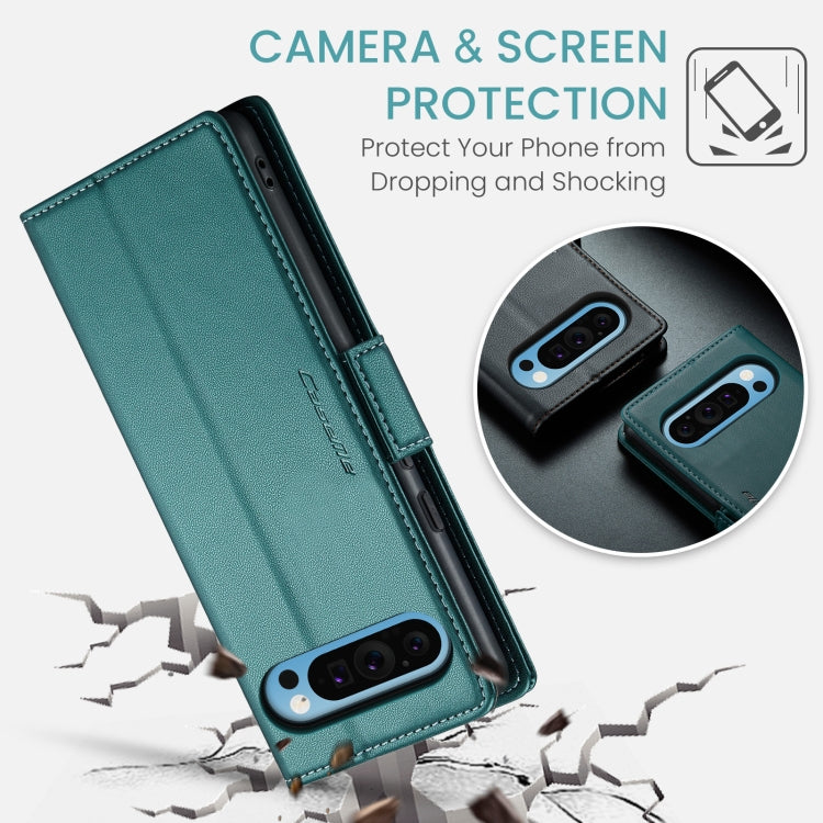 For Google Pixel 10 Pro XL / 9 Pro XL CaseMe 023 Butterfly Buckle Litchi Texture RFID Anti-theft Leather Phone Case(Pearly Blue) - free shipping - PMC TechLife - Order now!