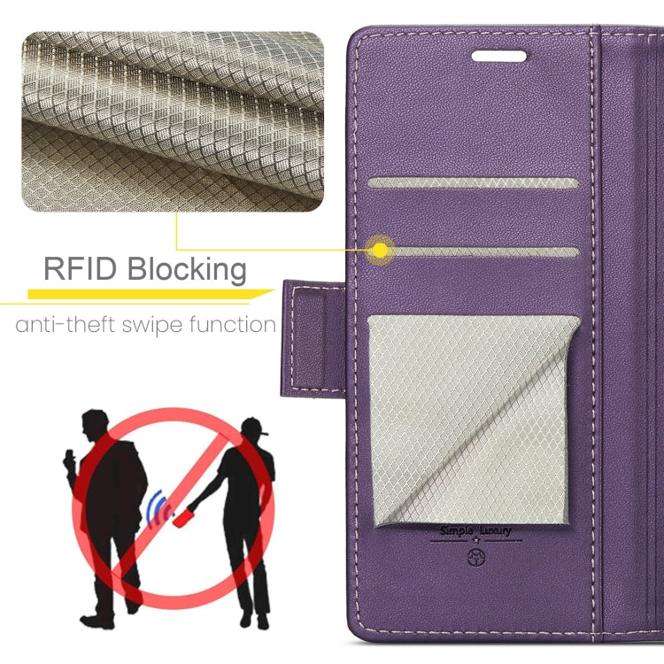For OPPO A78 4G CaseMe 023 Butterfly Buckle Litchi Texture RFID Anti-theft Leather Phone Case(Pearly Purple) - OPPO Cases by CaseMe | Online Shopping South Africa | PMC Jewellery | Buy Now Pay Later Mobicred