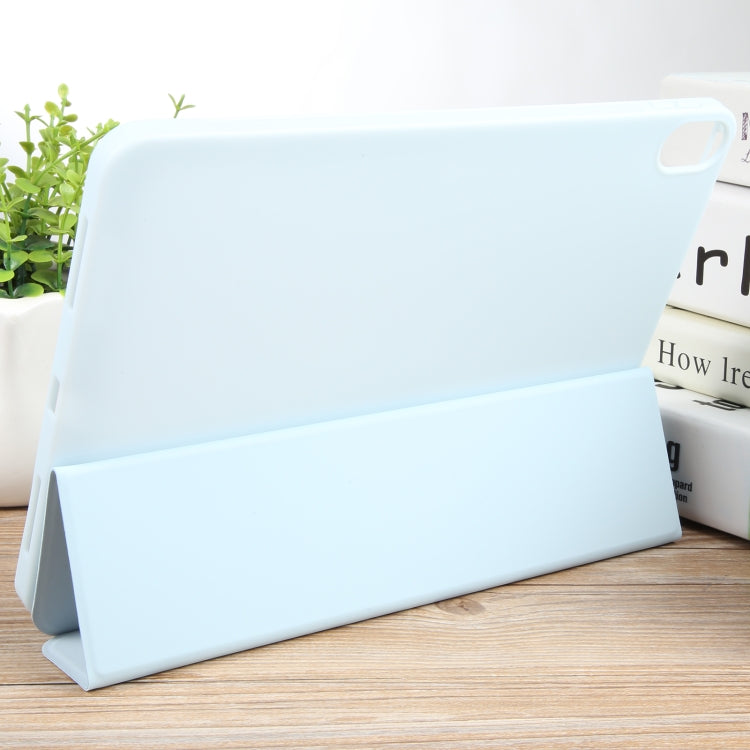 For iPad 10.9 2022 / Air 5 / Air 4 GEBEI 3-folding Holder Shockproof Flip Leather Tablet Case(Sky Blue) - free shipping - PMc TechLife - Order now!