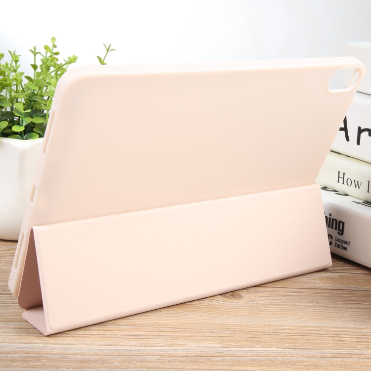 For iPad 10.9 2022 / Air 5 / Air 4 GEBEI 3-folding Holder Shockproof Flip Leather Tablet Case(Pink) - free shipping - PMc TechLife - Order now!