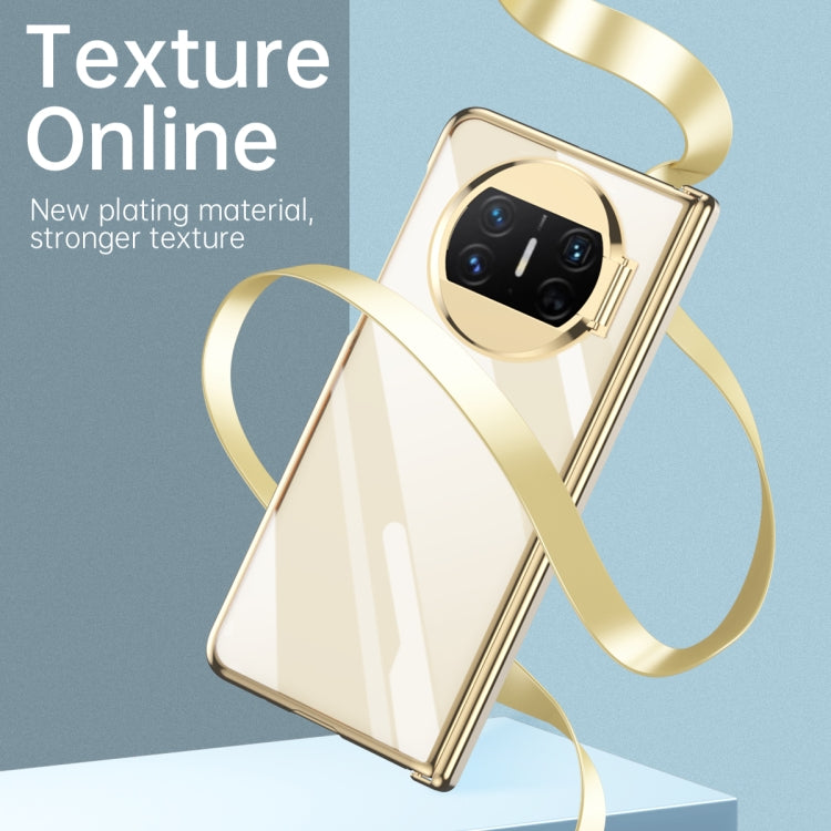 For Huawei Mate X3 Electroplating PC Folding Phone Case with Hinge(Transparent) - Huawei Cases by PMC TechLife | Online Shopping South Africa | PMC TechLife | Buy Now Pay Later Mobicred