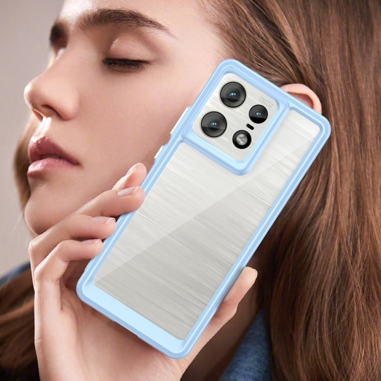 For Motorola Moto Edge 50 Pro Colorful Series Acrylic Hybrid TPU Phone Case(Blue) - free shipping - PMC TechLife - Order now!