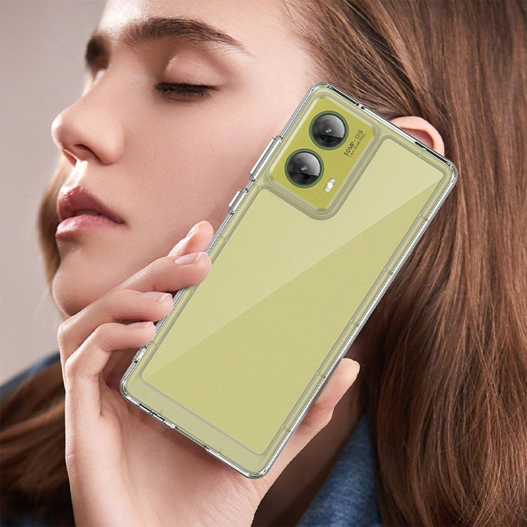 For Motorola Moto G85 Colorful Series Acrylic Hybrid TPU Phone Case(Transparent) - free shipping - PMC TechLife - Order now!