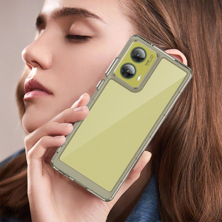 For Motorola S50 Neo Colorful Series Acrylic Hybrid TPU Phone Case(Transparent Grey) - free shipping - PMC TechLife - Order now!