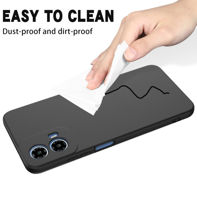 For Motorola Moto G45 Solid Color Liquid Silicone Dropproof Full Coverage Phone Case(Black) - free shipping - PMC TechLife - Order now!