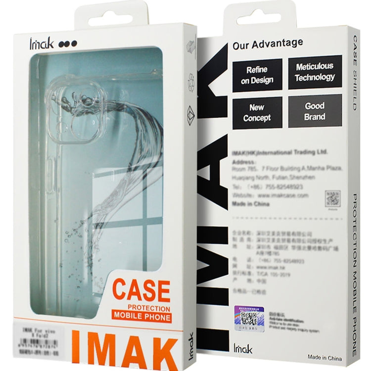 For Huawei Pura 70 imak Shockproof Airbag TPU Phone Case(Transparent Black) - Huawei Cases by imak | Online Shopping South Africa | PMC TechLife | Buy Now Pay Later Mobicred