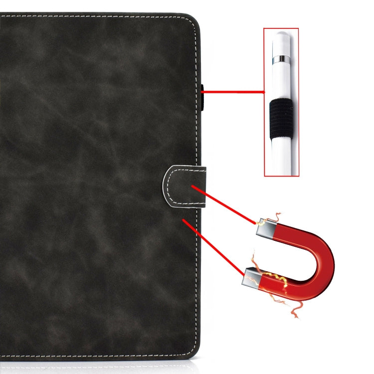 For Amazon Fire Max 11 2023 Cowhide Texture Smart Leather Tablet Case(Black) - Amazon by PMC TechLife | Online Shopping South Africa | PMC TechLife | Buy Now Pay Later Mobicred