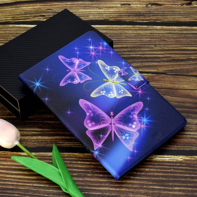For Amazon Fire Max 11 2023 Colored Drawing Smart Leather Tablet Case(Starry Butterflies) - Amazon by PMC TechLife | Online Shopping South Africa | PMC TechLife | Buy Now Pay Later Mobicred