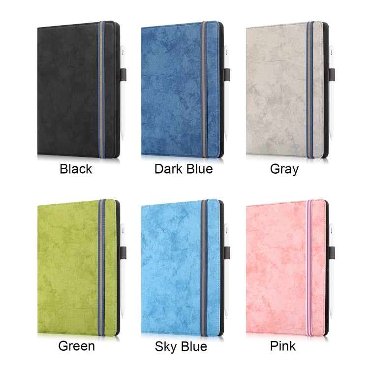 For 7-8 inch Marble Cloth Texture Horizontal Flip Universal Tablet PC Leather Case with Pen Slot & Holder(Green) - 8 inch by PMC TechLife | Online Shopping South Africa | PMC TechLife | Buy Now Pay Later Mobicred