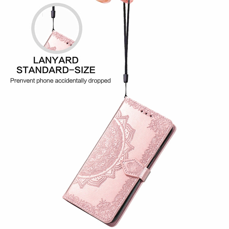 For Ulefone Note 16 Pro Mandala Flower Embossed Leather Phone Case(Rose Gold) - Ulefone Cases by PMC Jewellery | Online Shopping South Africa | PMC Jewellery | Buy Now Pay Later Mobicred
