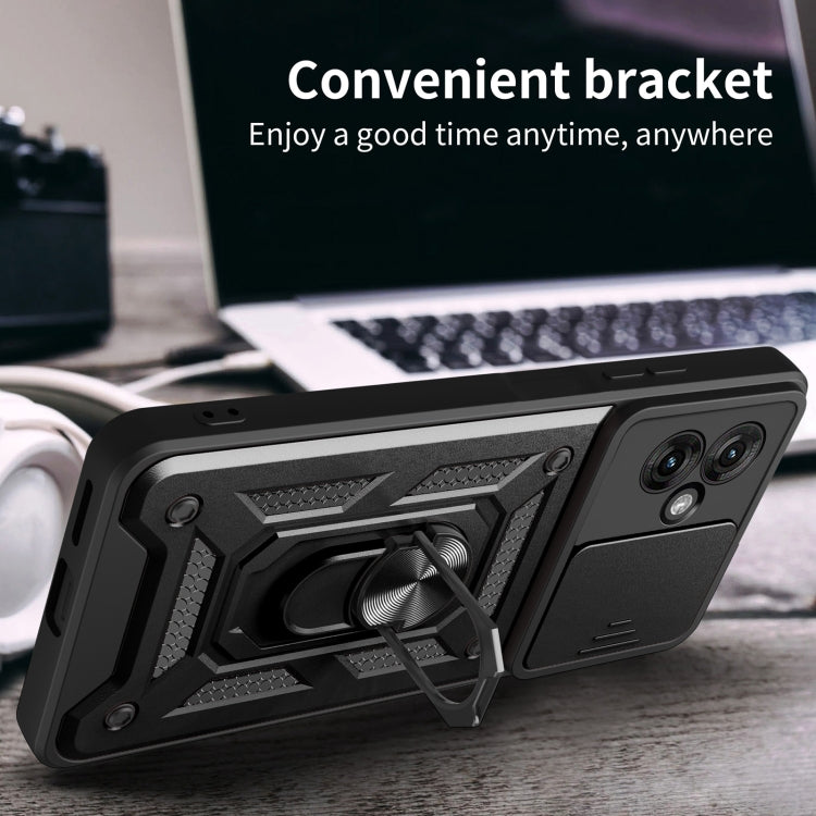 For Motorola Moto G55 Sliding Camera Cover Design TPU+PC Phone Case(Gold) - free shipping - PMC TechLife - Order now!