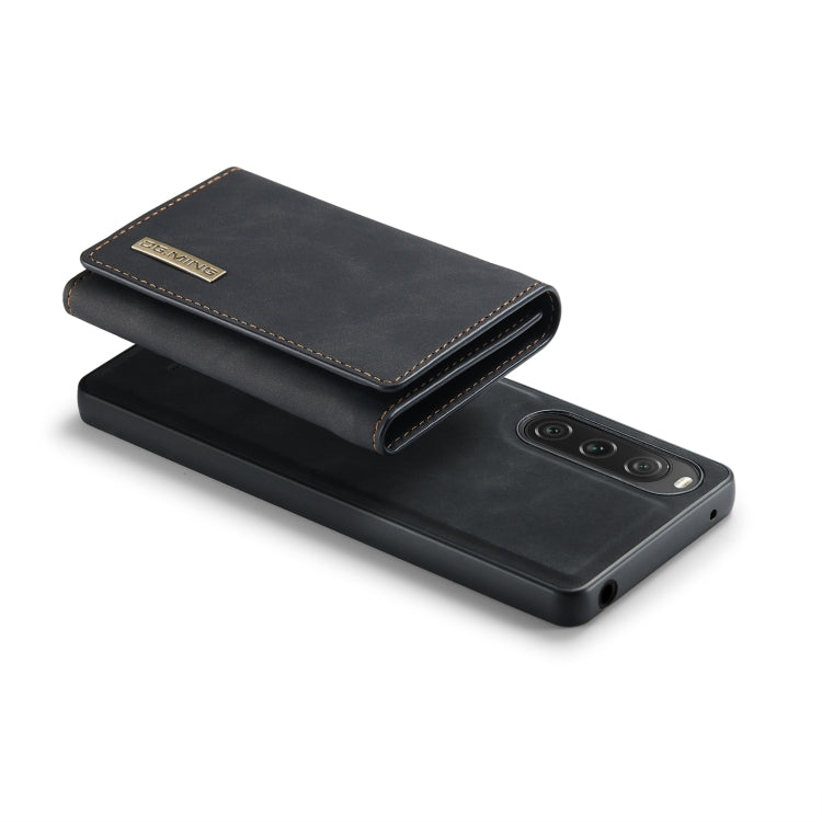 For Sony Xperia 10 V DG.MING M1 Series 3-Fold Multi Card Wallet + Magnetic Phone Case(Black) - Sony Cases by DG.MING | Online Shopping South Africa | PMC TechLife | Buy Now Pay Later Mobicred