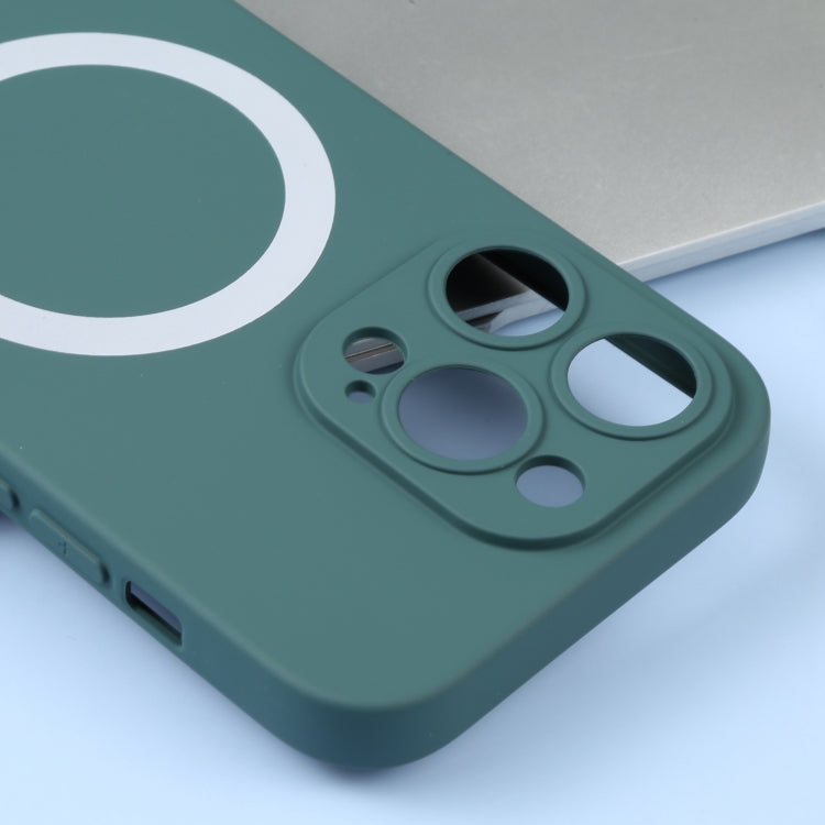 For iPhone 16 Pro Max Liquid Silicone Magsafe Phone Case(Dark Green) - free shipping - PMC Jewellery - Order now!