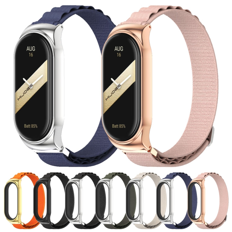 For Xiaomi Mi Band 8 Mijobs CS Case Nylon Breathable Watch Band(Grey Silver) - free shipping - PMc TechLife - Order now!