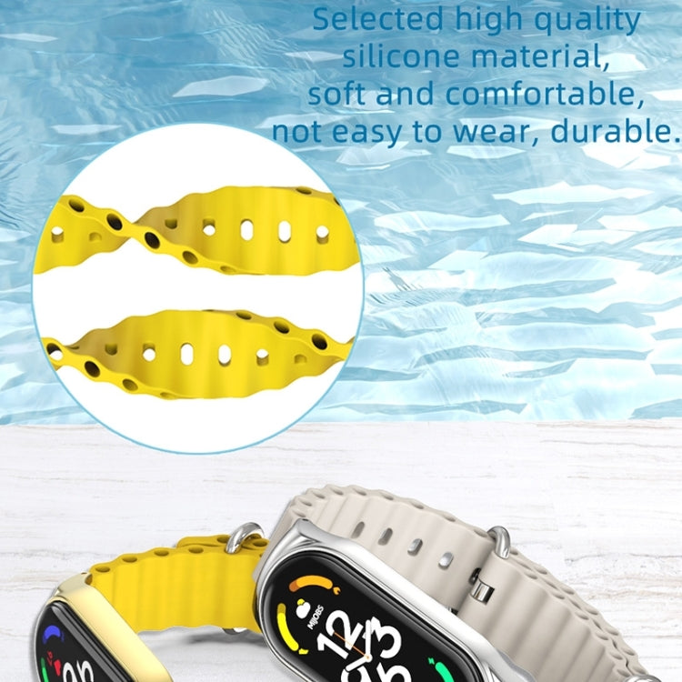 For Xiaomi Mi Band 8 Mijobs CS Case Marine Silicone Breathable Watch Band(Black Silver) - free shipping - PMc TechLife - Order now!