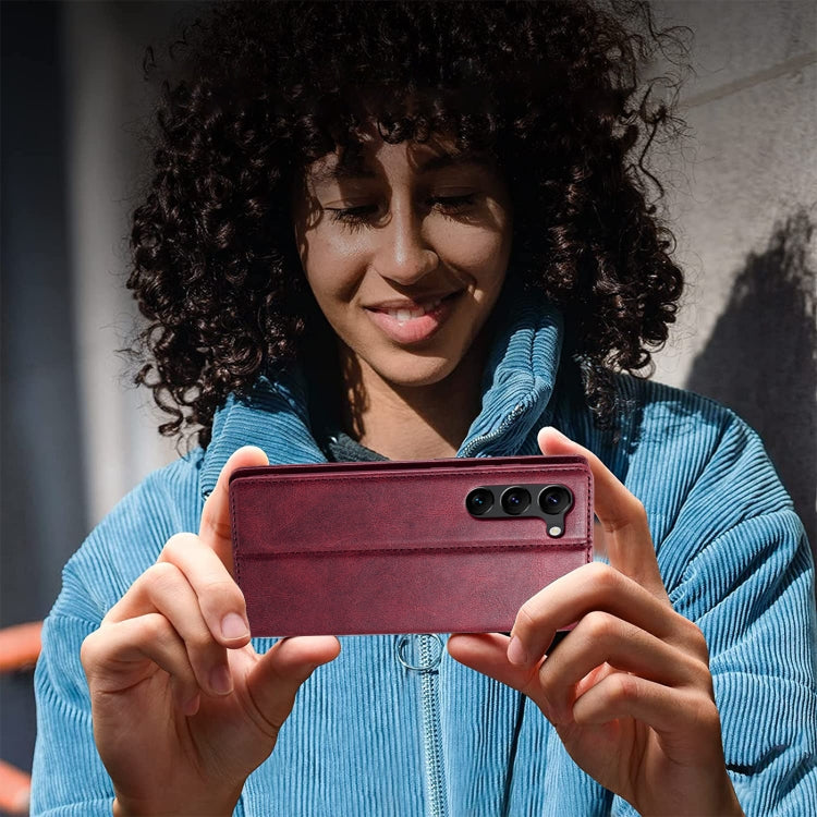 For Samsung Galaxy S24 LC.IMEEKE RFID Anti-theft Leather Phone Case(Red) - free shipping - PMC Jewellery - Order now!