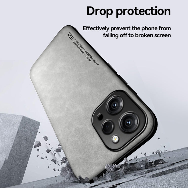 For Xiaomi 14 Ultra Skin Feel Magnetic Leather Back Phone Case(Light Grey) - 14 Ultra Cases by PMC TechLife | Online Shopping South Africa | PMC TechLife | Buy Now Pay Later Mobicred