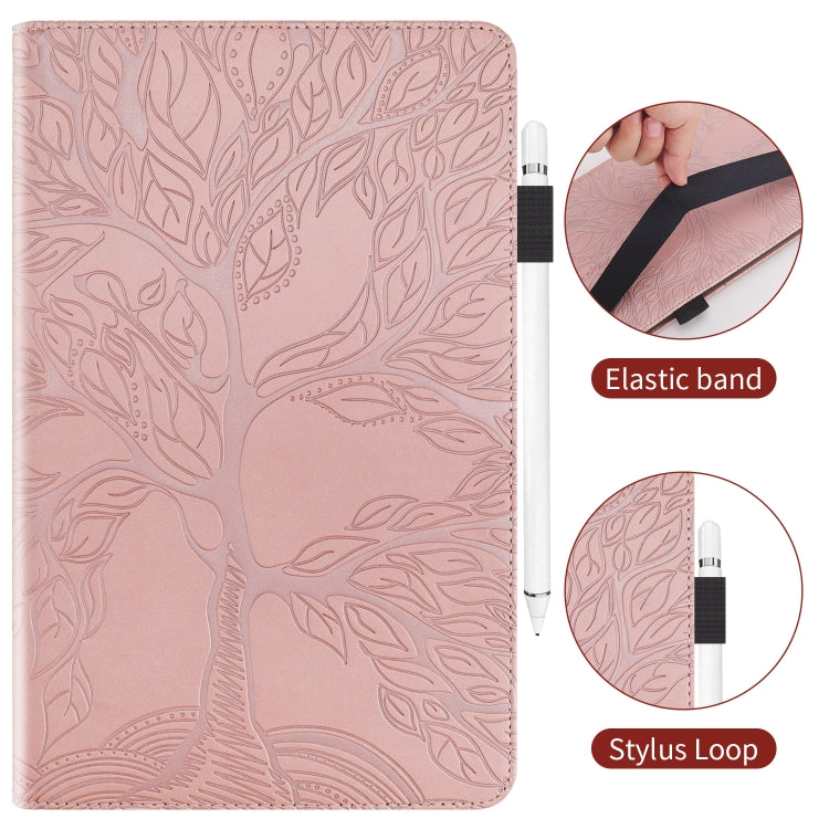 For Amazon Fire Max 11 Life Tree Series Horizontal Flip Leather Tablet Case(Rose Gold) - Amazon by PMC TechLife | Online Shopping South Africa | PMC TechLife | Buy Now Pay Later Mobicred