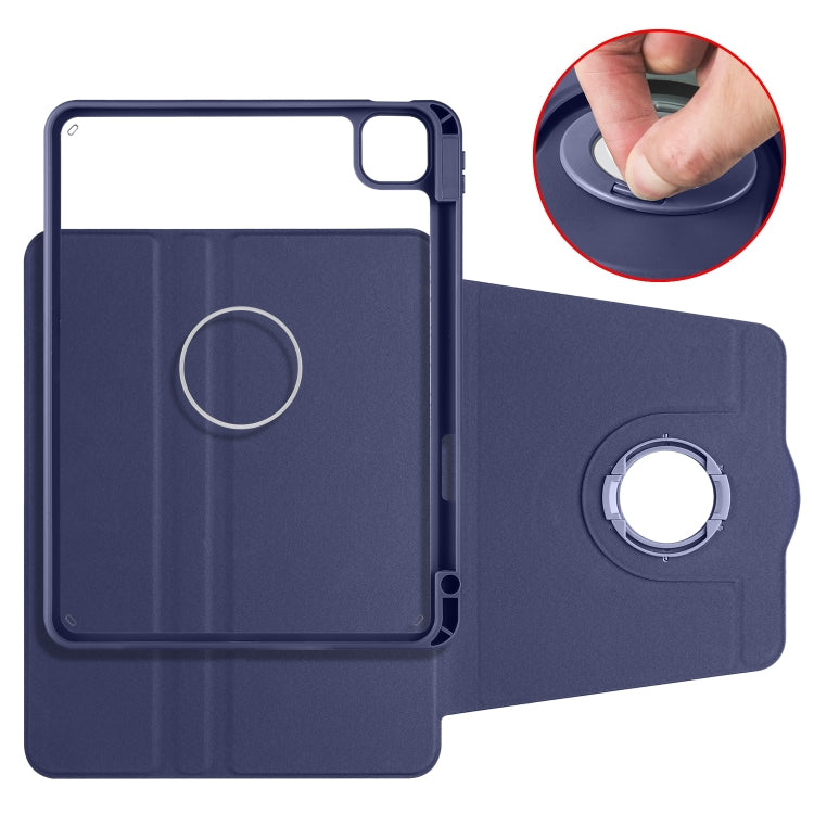 For iPad Pro 13 2024 Acrylic 360 Rotation Detachable Leather Tablet Case(Dark Blue) - iPad Pro 13 2024 Cases by PMC TechLife | Online Shopping South Africa | PMC TechLife | Buy Now Pay Later Mobicred