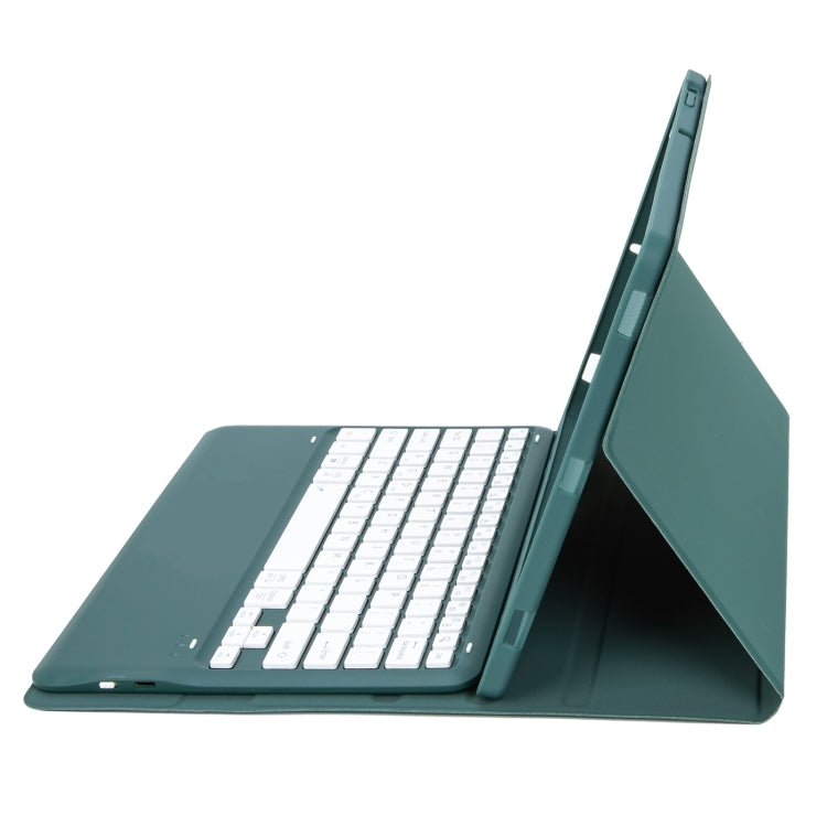 For Samsung Galaxy Tab S9+ A810B Pen Slot Detachable Bluetooth Keyboard Leather Tablet Case(Dark Green) - Samsung Keyboard by PMC TechLife | Online Shopping South Africa | PMC TechLife