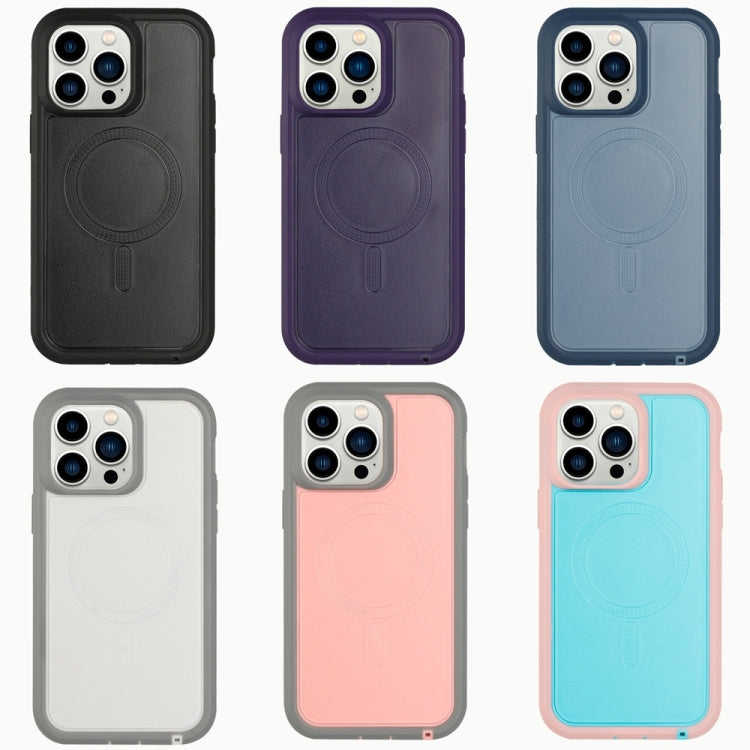 For iPhone 15 Pro Defender Series XT MagSafe Magnetic PC + TPU Shockproof Phone Case(Dark Purple) - iPhone 15 Pro Cases by PMC TechLife | Online Shopping South Africa | PMC TechLife