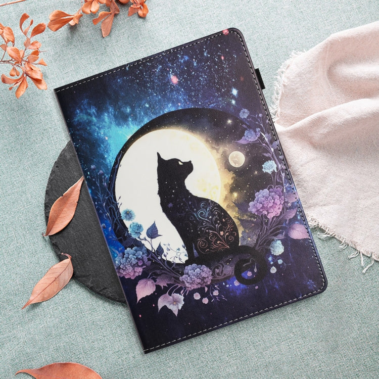 For Lenovo Tab M10 Sewing Litchi Texture Smart Leather Tablet Case(Cat) - Lenovo by PMC TechLife | Online Shopping South Africa | PMC TechLife | Buy Now Pay Later Mobicred