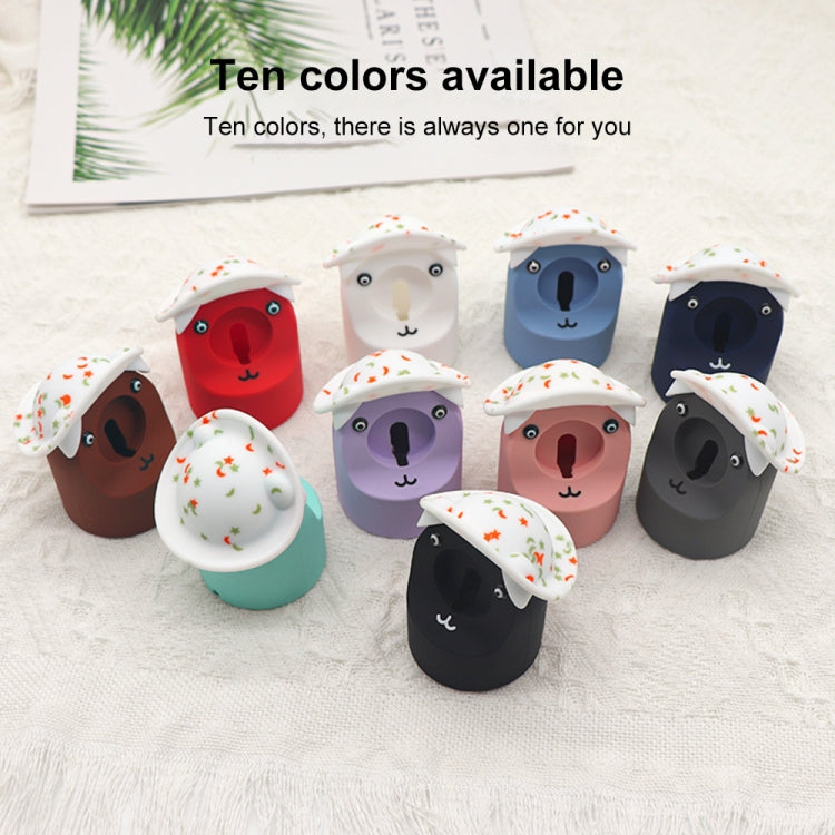 For Apple Watch Series Hat Bear Shaped Silicone Charging Base(Red) - Charger / Holder by PMC TechLife | Online Shopping South Africa | PMC TechLife | Buy Now Pay Later Mobicred