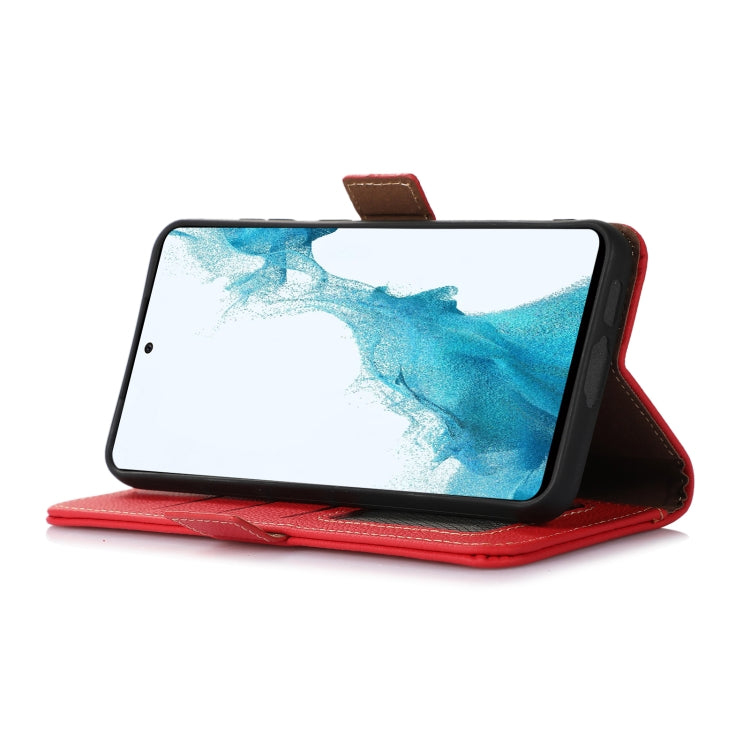 For Sony Xperia 10 VI Side-Magnetic TJ Genuine Leather RFID Phone Case(Red) - Sony Cases by PMC TechLife | Online Shopping South Africa | PMC TechLife | Buy Now Pay Later Mobicred