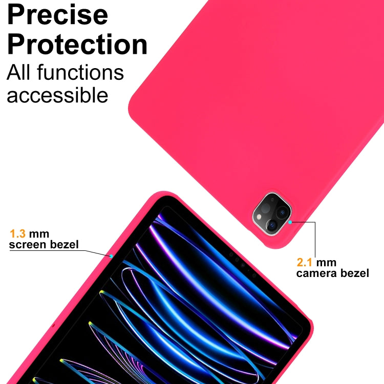 For iPad Pro 13 2024 Oil Spray Skin-friendly TPU Tablet Case(Rose Red) - iPad Pro 13 2024 Cases by PMC TechLife | Online Shopping South Africa | PMC TechLife | Buy Now Pay Later Mobicred