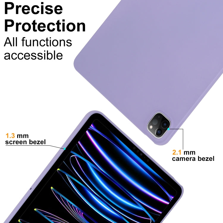 For iPad Pro 13 2024 Oil Spray Skin-friendly TPU Tablet Case(Purple) - iPad Pro 13 2024 Cases by PMC TechLife | Online Shopping South Africa | PMC TechLife | Buy Now Pay Later Mobicred