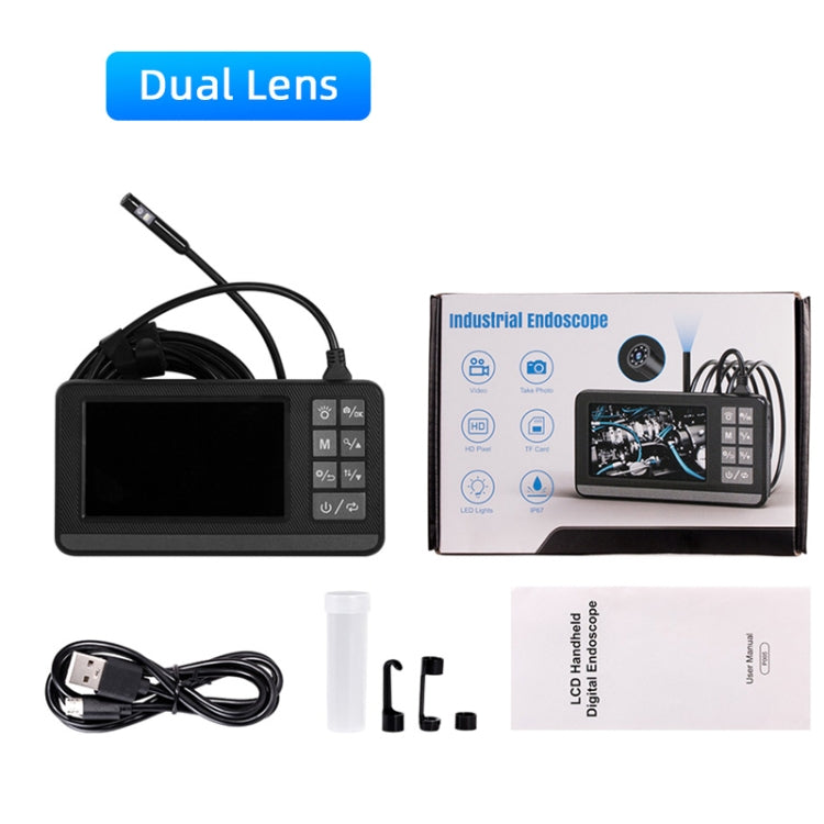 P005 8mm Dual Lenses Industrial Pipeline Endoscope with 4.3 inch HD Screen, Spec:5m Tube - by PMC TechLife | Online Shopping South Africa | PMC TechLife | Buy Now Pay Later Mobicred