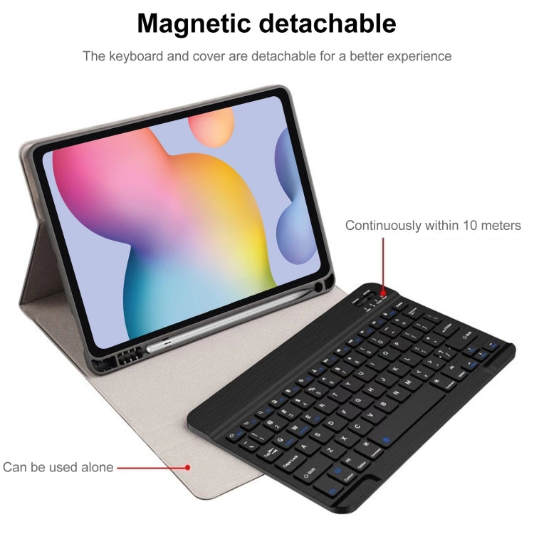 For Samsung Galaxy Tab A9+ Square Cap Bluetooth Keyboard Leather Case with Pen Slot(Black) - free shipping - PMC TechLife - Order now!