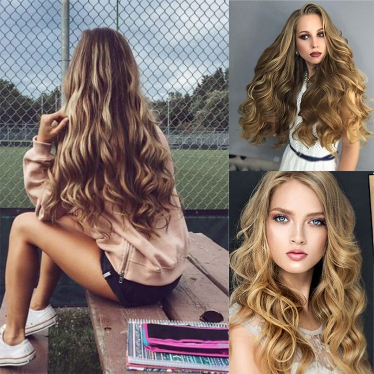 50cm 16 Card Long Curly Hair Wig Seamless Hair Extension Piece(7.4H27#) - free shipping - PMC TechLife - Order now!