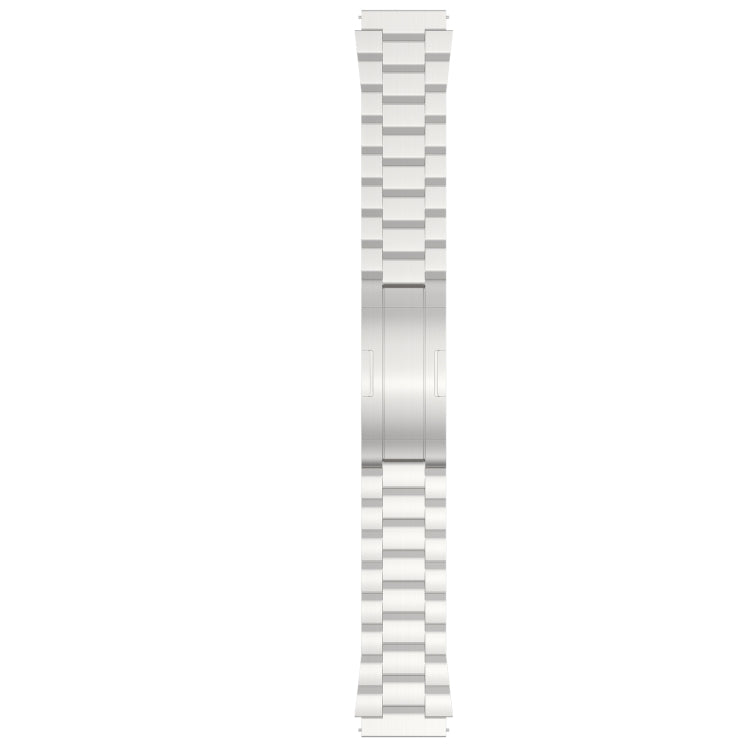 For Huawei Watch GT4 / GT3 / GT2 / GT 46mm Three Strains HW Buckle Metal Watch Band(Silver) - Watch Bands by PMC TechLife | Online Shopping South Africa | PMC TechLife