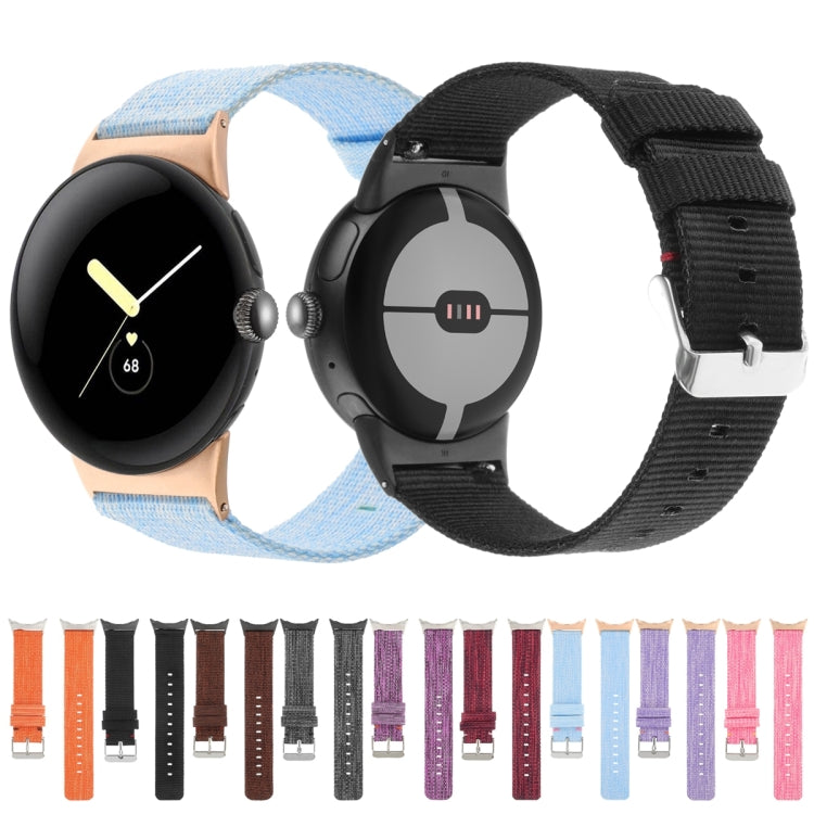 For Google Pixel Watch 2 / Pixel Watch Nylon Canvas Watch Band(Wine Red) - free shipping - PMc TechLife - Order now!