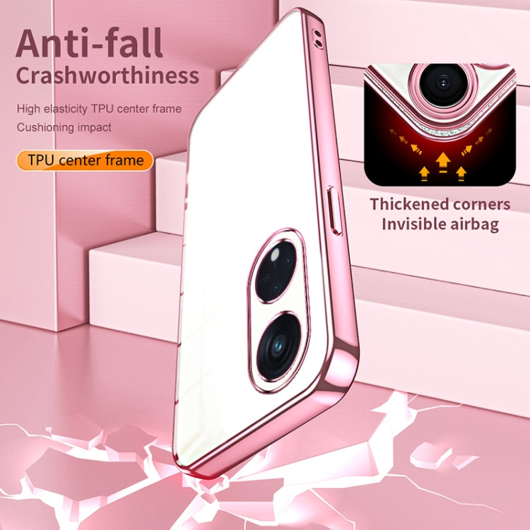 For OPPO Reno8 T 5G Transparent Plating Fine Hole Phone Case(Silver) - free shipping - PMC TechLife - Order now!