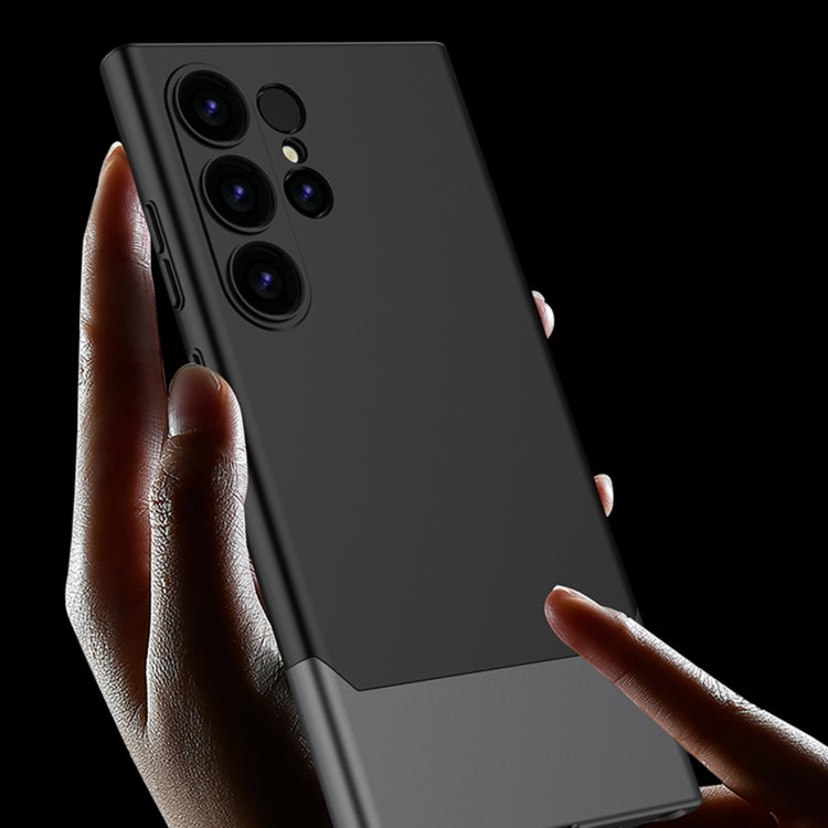For Samsung Galaxy S24 Ultra 5G GKK Mortise-Tenon Connection Contrast Color Shockproof Phone Case(Black Silver) - free shipping - PMC Jewellery - Order now!