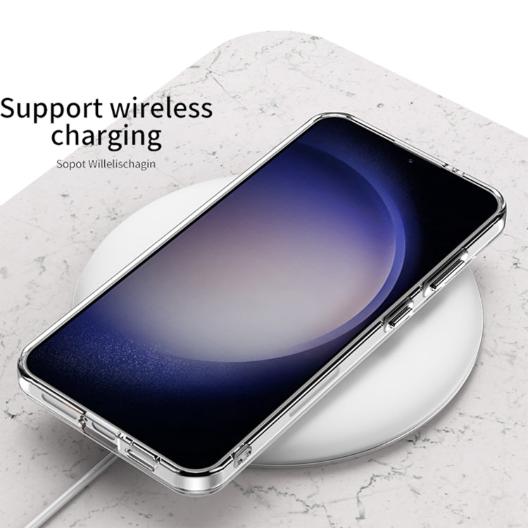 For Samsung Galaxy S24 Ultra 5G GKK Space Frame Transparent PC + TPU Phone Case with Wrist Strap(Carbon Fiber Texture) - Galaxy Phone Cases by GKK | Online Shopping South Africa | PMC TechLife