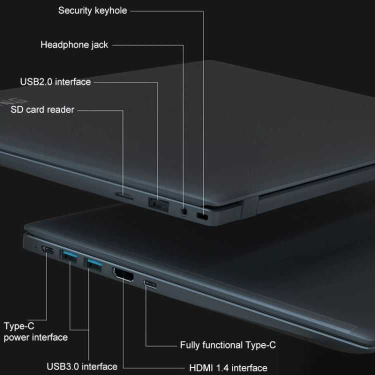 AK15U 15.6 inch Ultrathin Laptop, 12GB+512GB, Windows 10 Intel Processor N95 Quad Core(Dark Grey) - Others by PMC TechLife | Online Shopping South Africa | PMC TechLife