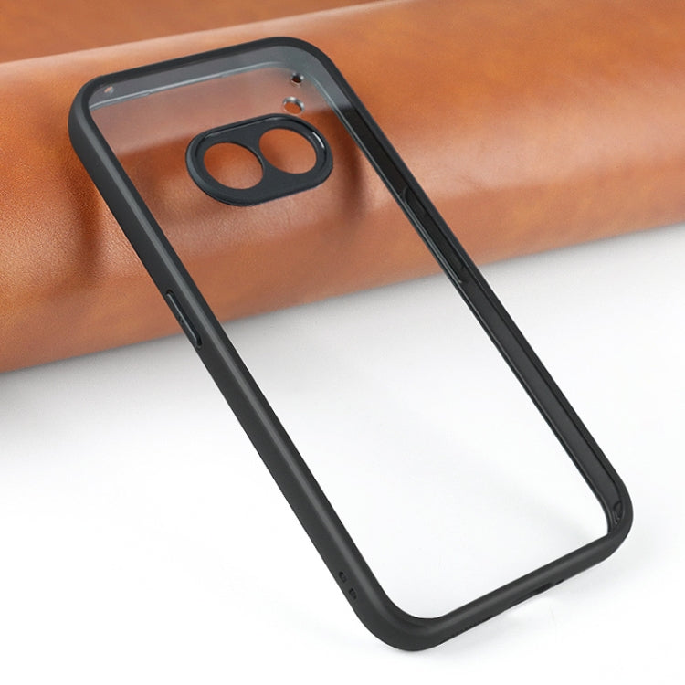 For Nothing Phone 2a Frosted TPU Hybrid Transparent PC Phone Case(Black) - More Brand by PMC TechLife | Online Shopping South Africa | PMC TechLife | Buy Now Pay Later Mobicred