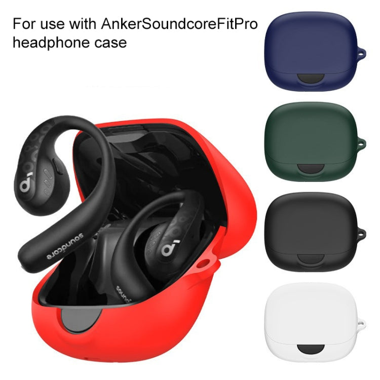 For Anker Soundcore AeroFit Pro Wireless Earphone Silicone Protective Case(Dark Green) - Other Earphone Case by PMC Jewellery | Online Shopping South Africa | PMC Jewellery | Buy Now Pay Later Mobicred