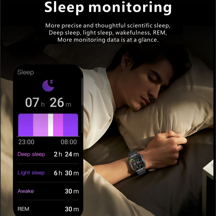 QX11 1.96 inch BT5.2 Smart Sport Watch, Support Bluetooth Call / Sleep / Blood Oxygen / Heart Rate / Blood Pressure Health Monitor(Black) - Smart Watches by PMC TechLife | Online Shopping South Africa | PMC TechLife